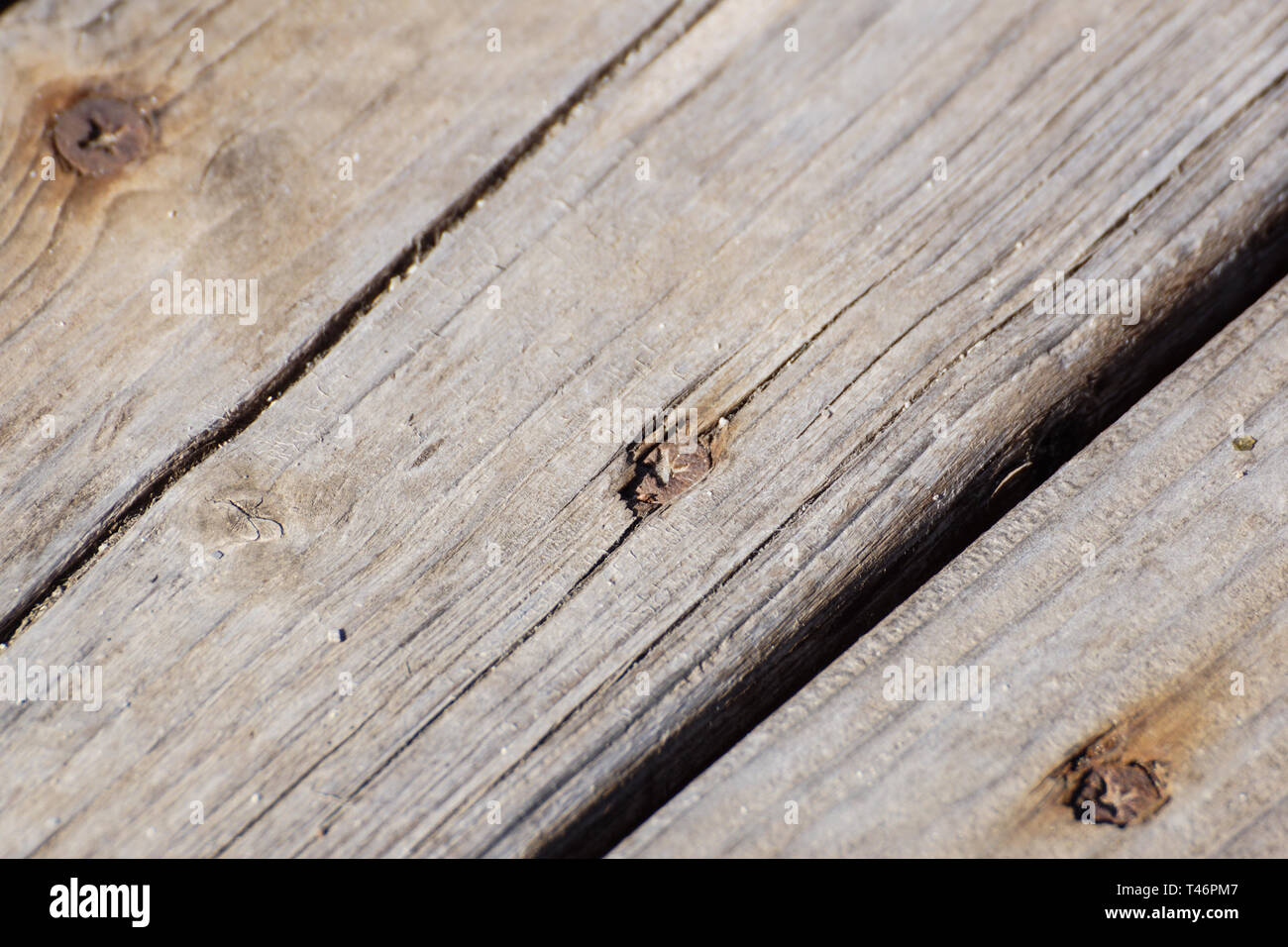 Holz Textur, Holzbrett Korn Hintergrund, Schreibtisch in der Perspektive, gestreifte Holz, alte Tabelle oder Bodenblech Stockfoto
