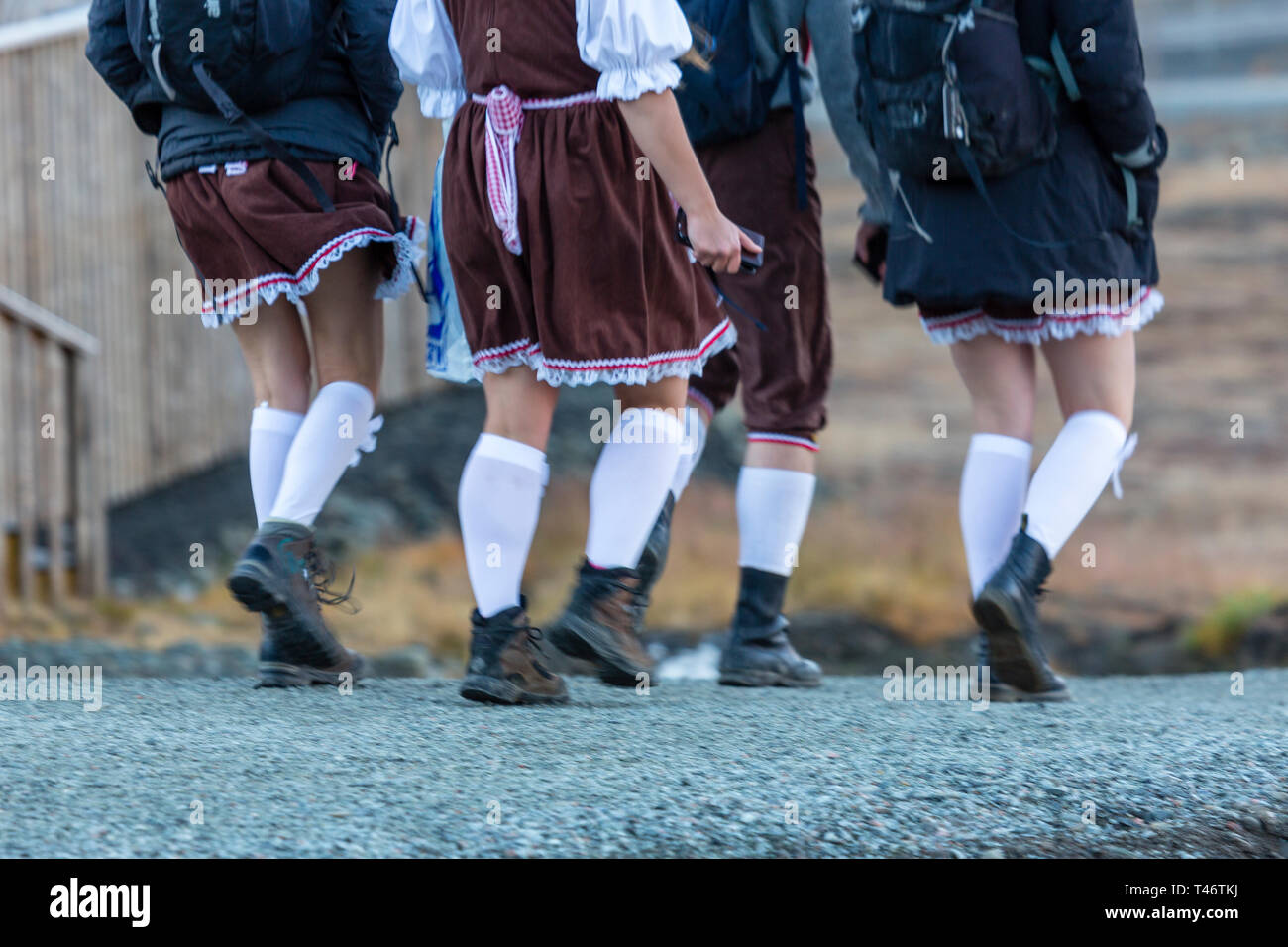 Longyearbyen, Norwegen - 22. September 2016, die Welten, die Nördlichste Oktoberfest, Svalbard, Norwegen Stockfoto