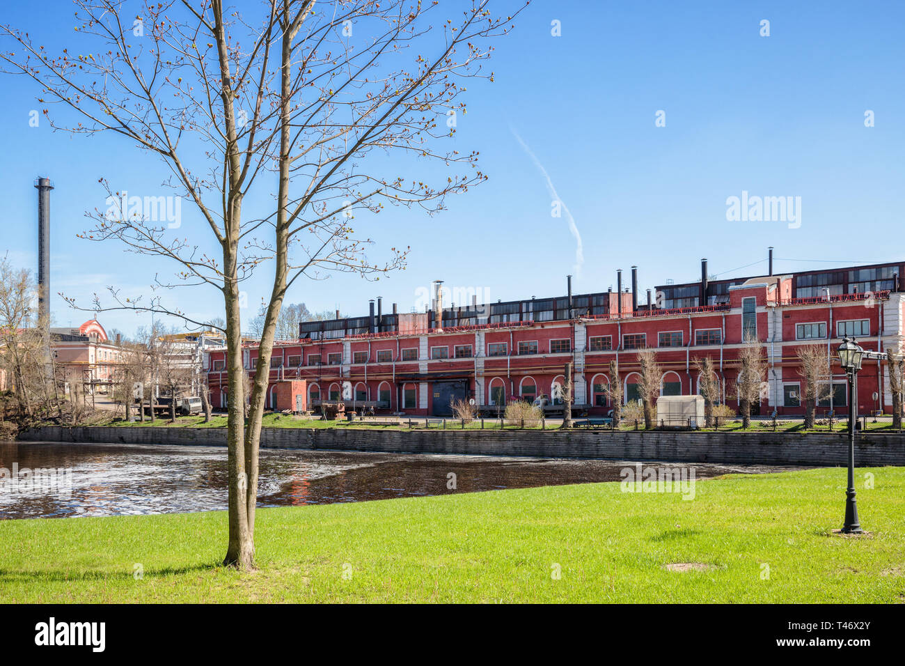 Admiralty Izhora Pflanzen. Einer der Workshops der Anlage ist der Große Iron-Rolling Pflanze, Kolpino, St. Petersburg, Russland Stockfoto