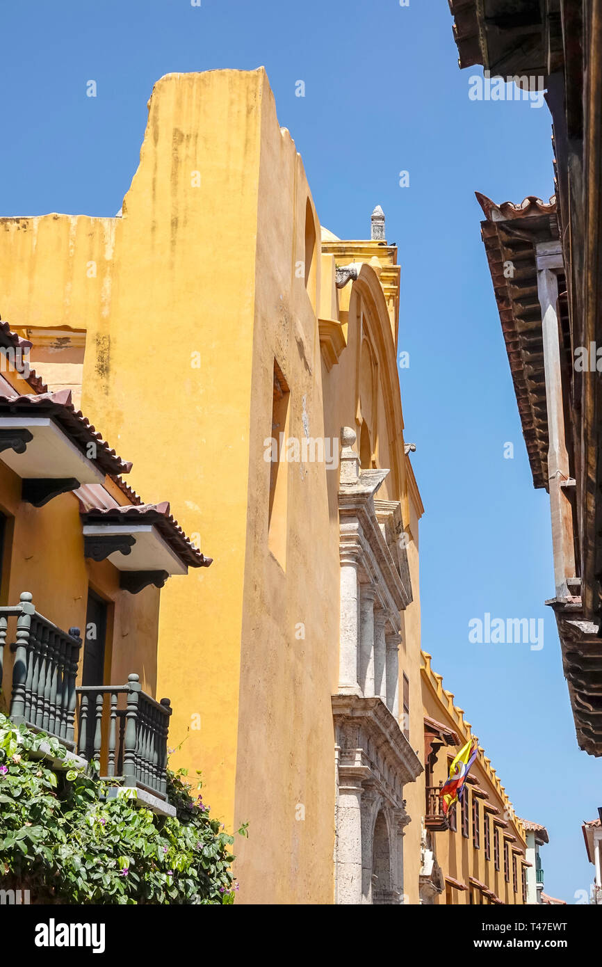 Cartagena Kolumbien, Gebäude, Kolonialarchitektur, Besucher reisen Reise Reise touristischer Tourismus Wahrzeichen, Kultur kultureller Urlaub Gruppe p Stockfoto