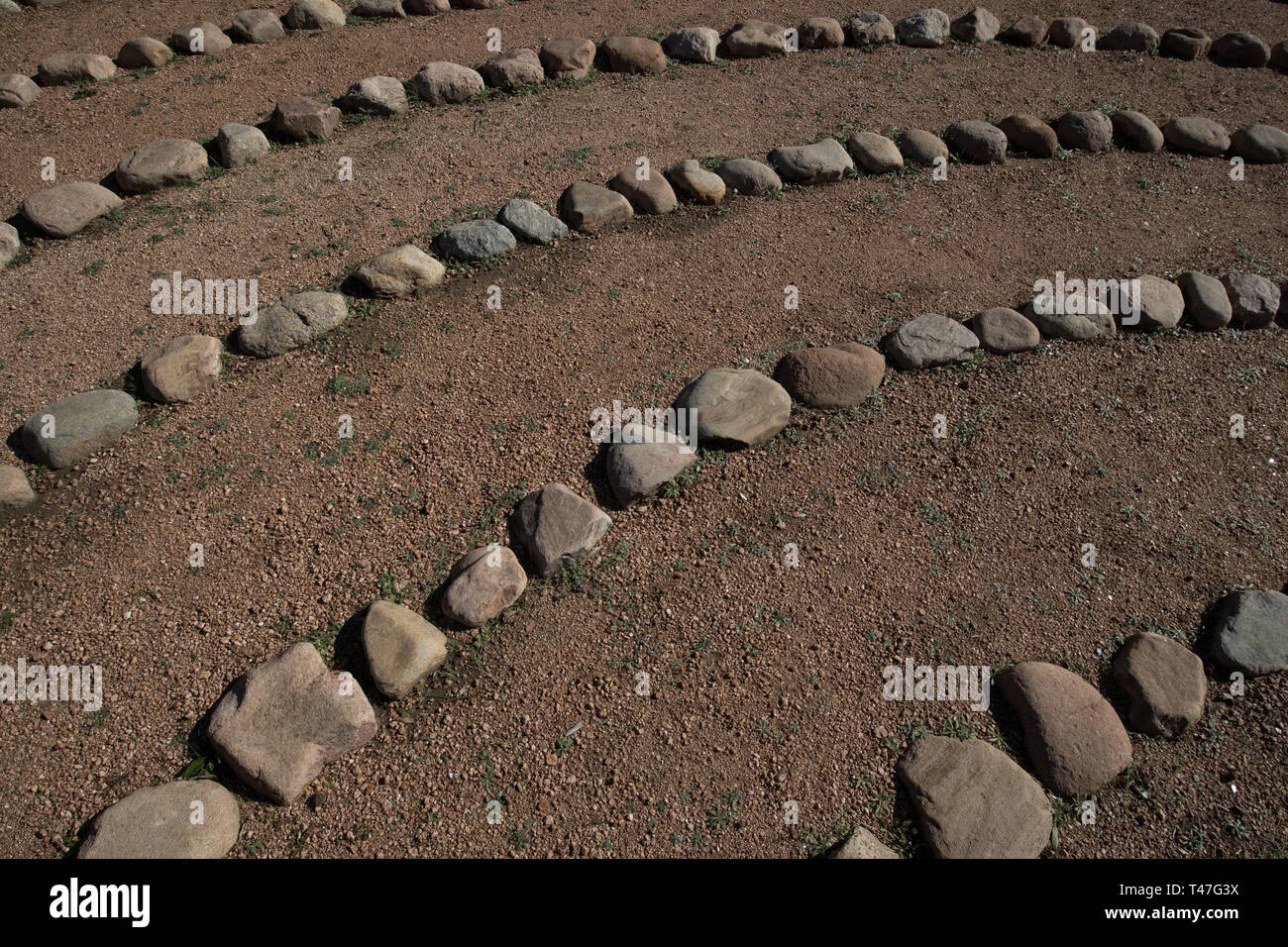 Zen Garden im japanischen Stil in Austin, Texas Stockfoto