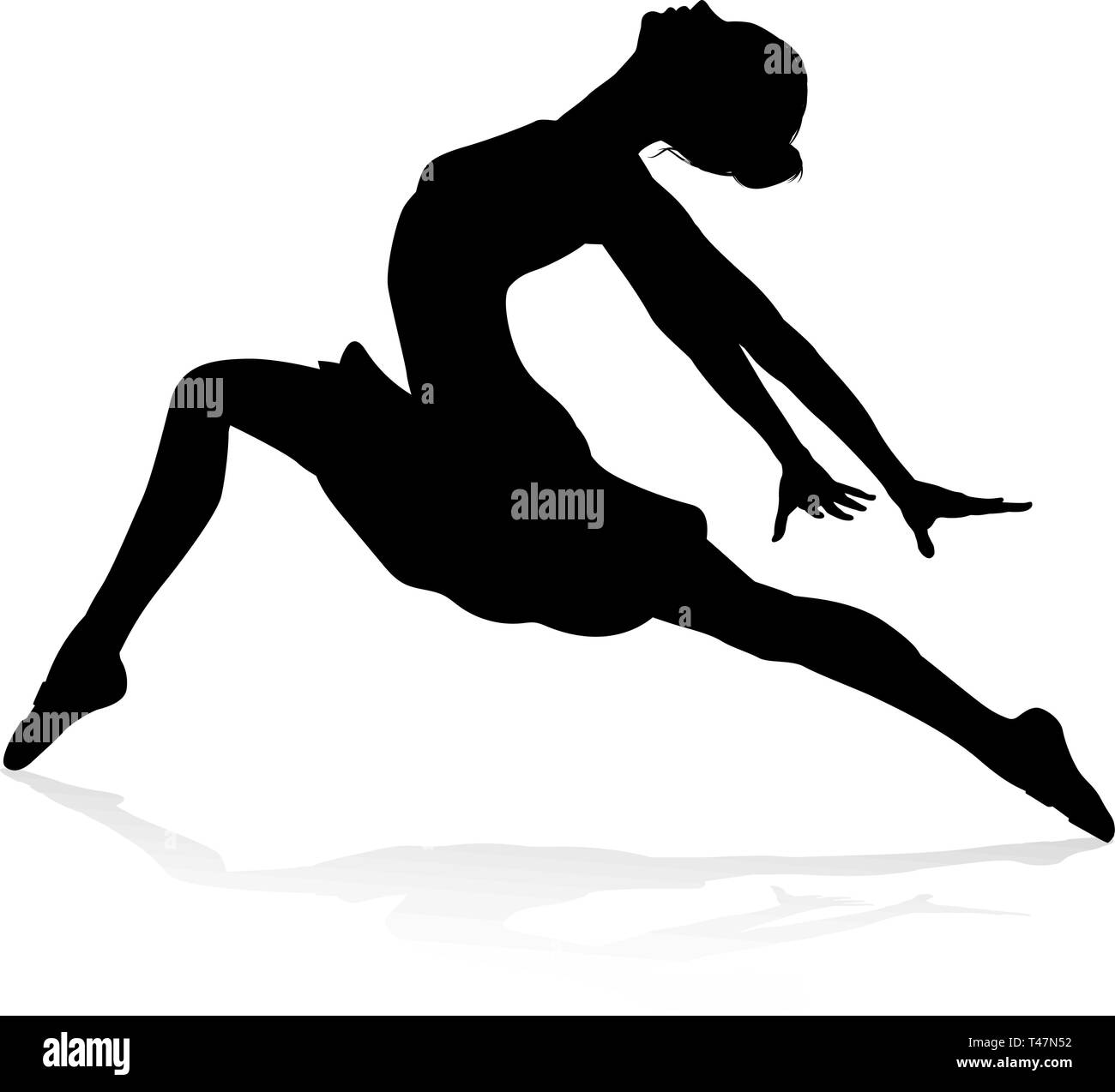 Turnen silhouette Ausgeschnittene Stockfotos und -bilder - Alamy
