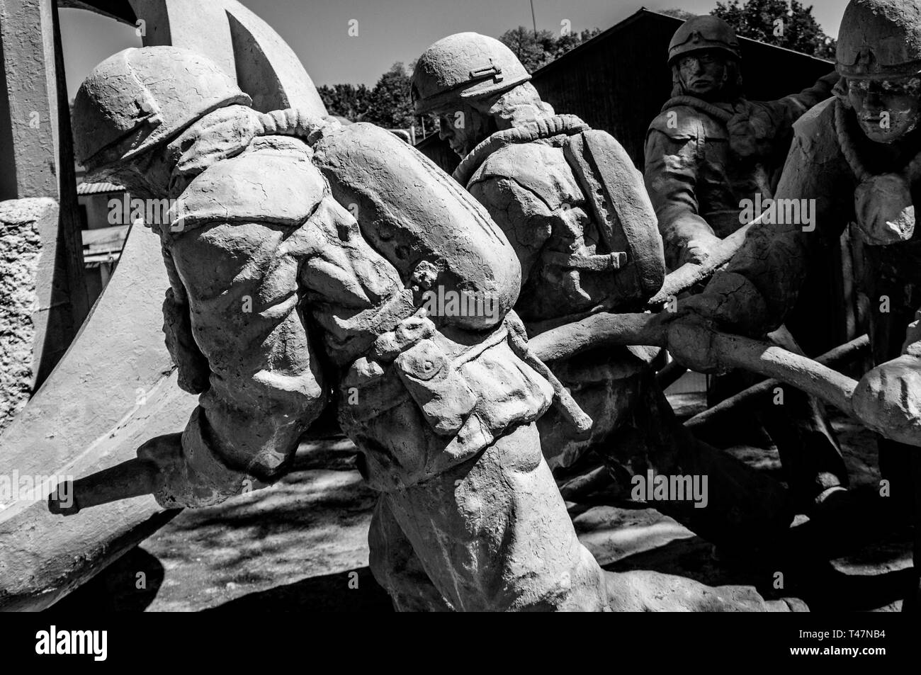 Denkmal für die Liquidatoren von Tschernobyl Stockfoto