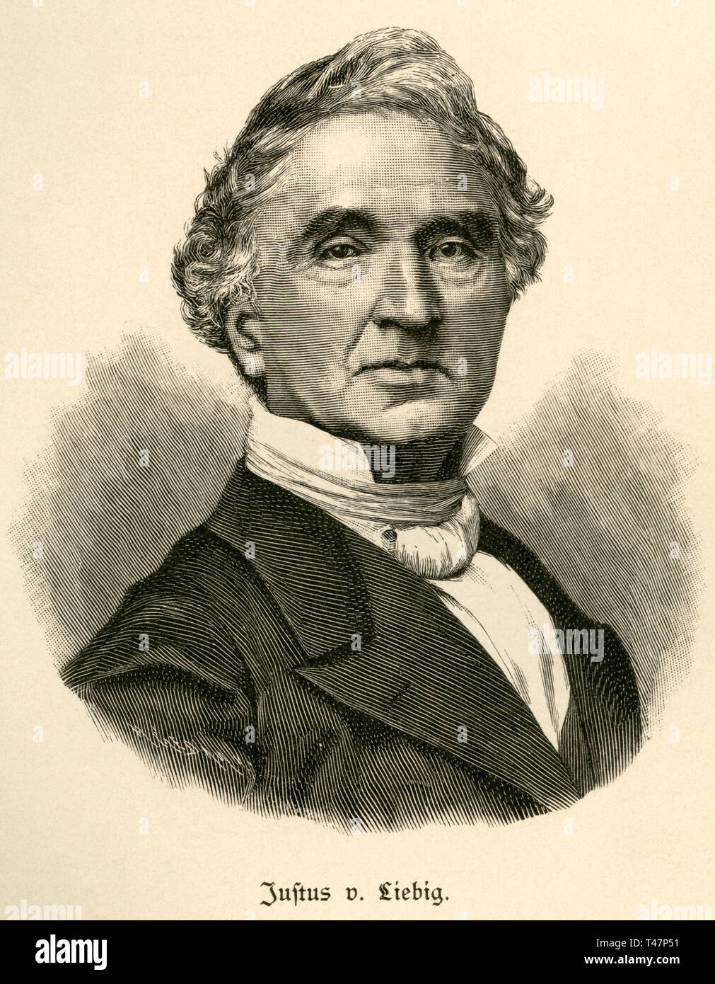 Europa, Deutschland, Bayern, München, Justus von Liebig, deutscher Chemiker, Porträt, Illustration aus: "Dreißig Lebensbilder deutscher Männer aus n Stockfoto