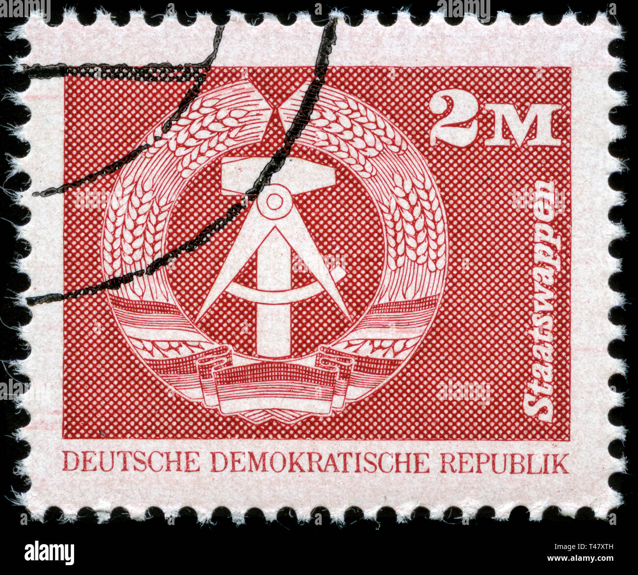 Briefmarke aus Ostdeutschland (DDR) in der Serie in 1989 erteilten Stockfoto