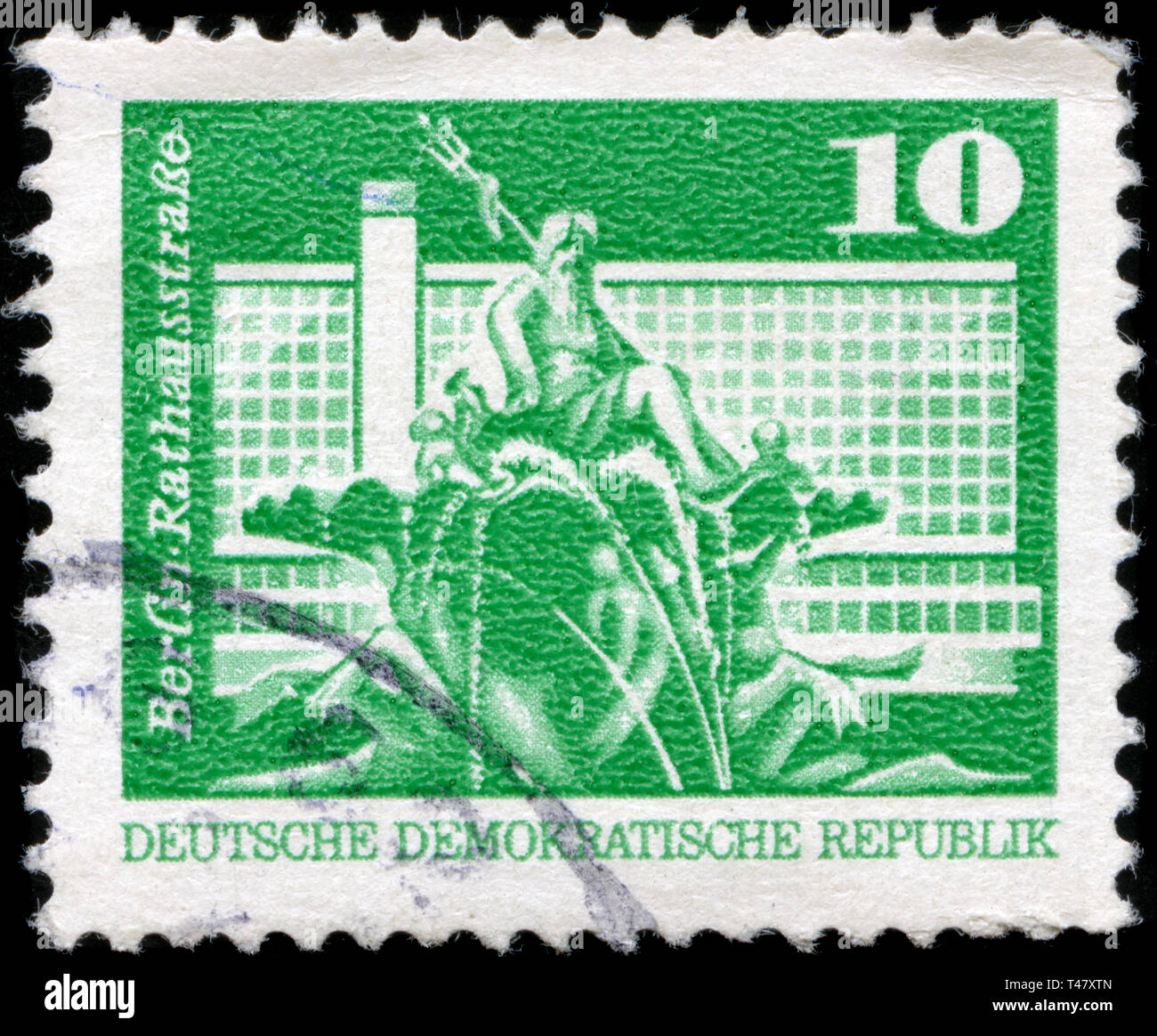 Briefmarke aus Ostdeutschland (DDR) in den Bau in der DDR, kleines Format Serie 1973 ausgestellt Stockfoto
