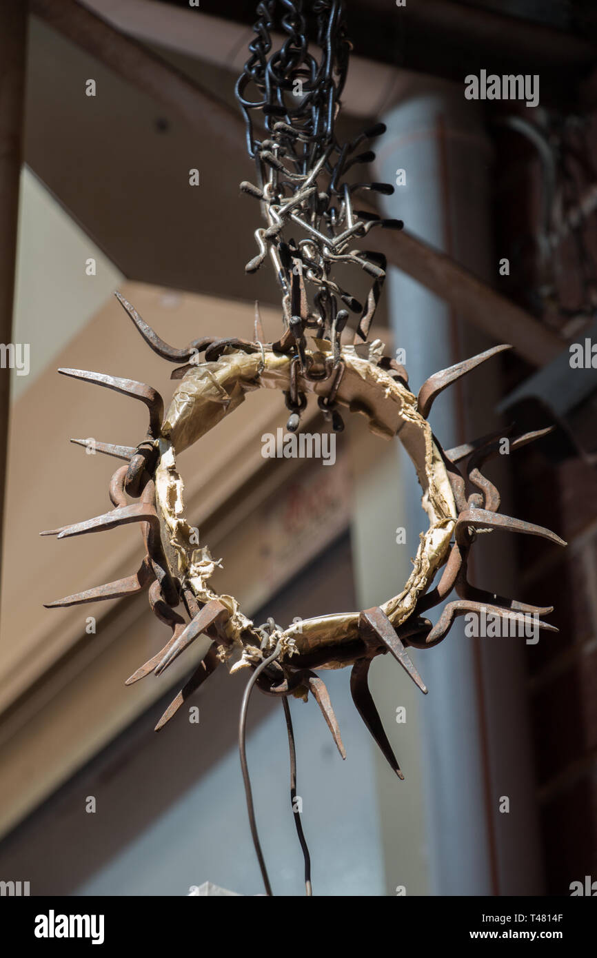 Ein stachelwalze Stahl Halsband in der Ansicht Stockfotografie - Alamy