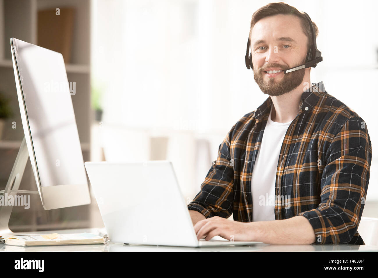 Besetzt Operator Stockfoto