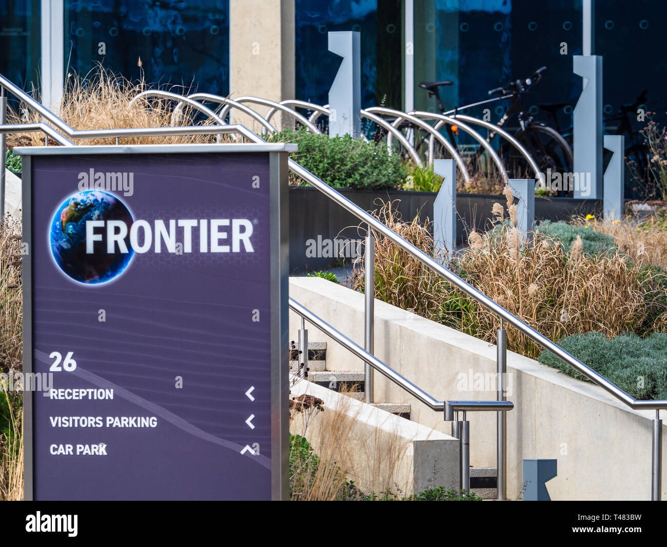 Frontier Developments PLC - Frontier Games HQ im Cambridge Science Park - Frontier ist Videospielentwickler mit Sitz in Cambridge. Stockfoto
