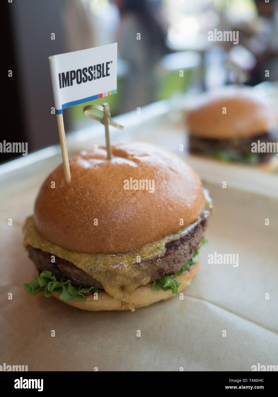 Unmöglich Burger an der Hopdoddy Burger Bar in Austin, Texas Stockfoto
