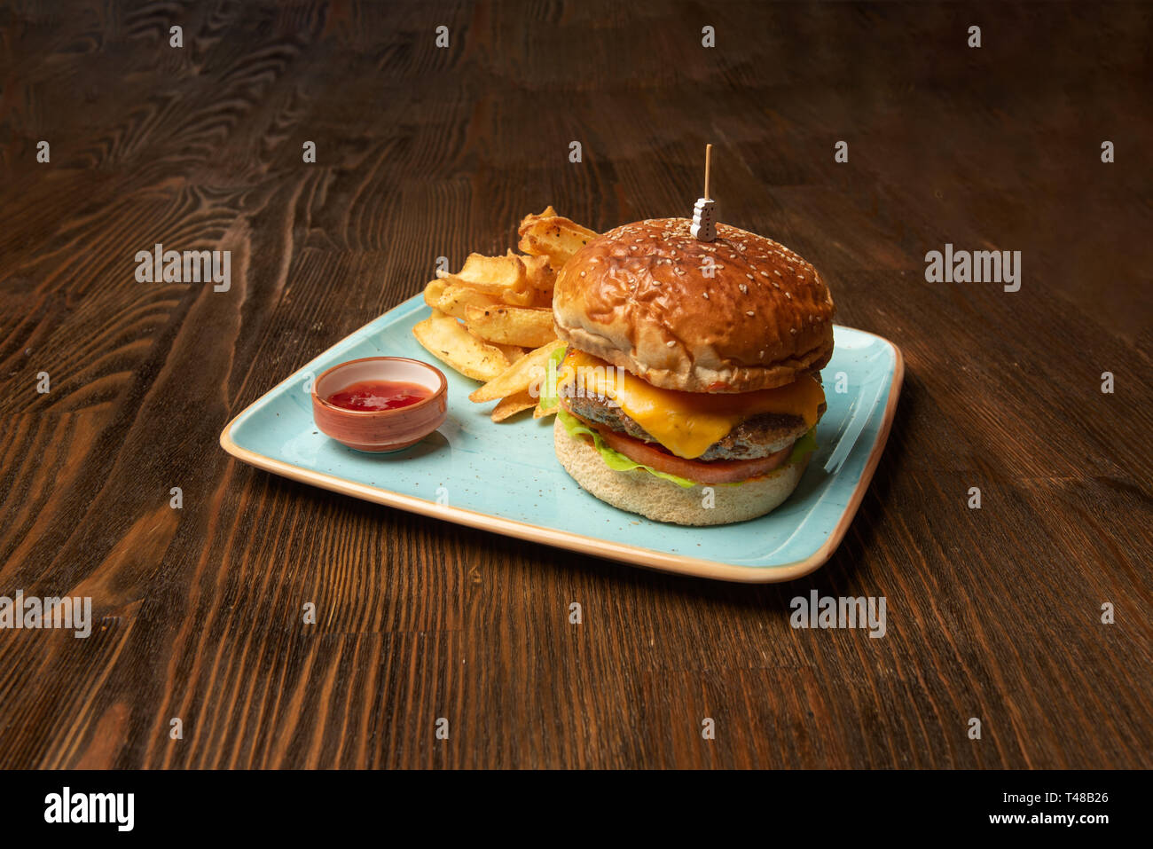 Lecker Hamburger Stockfoto