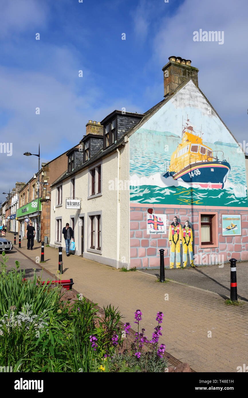 Invergordon High Street, Invergordon, Highland, Schottland, Vereinigtes Königreich Stockfoto