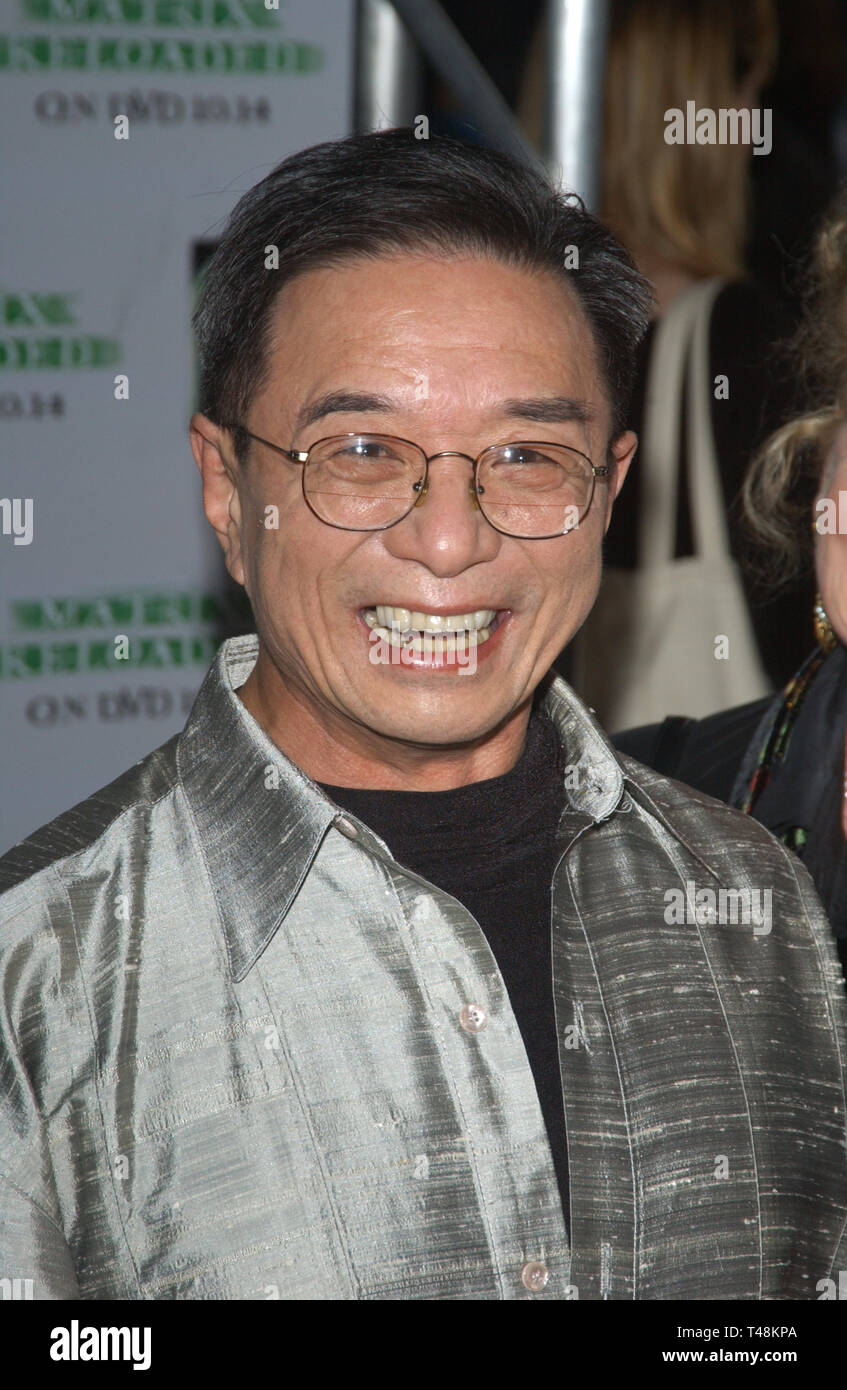 LOS ANGELES, Ca. Oktober 08, 2003: RANDALL DUK KIM bei der Launch Party, in Los Angeles, für die DVD-Version der Matrix Reloaded. Stockfoto