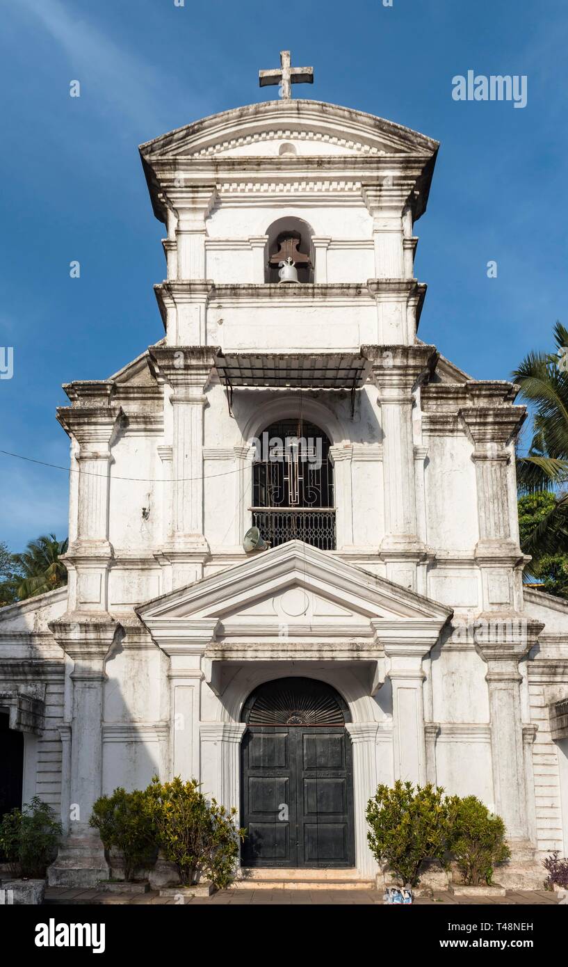 Die Kapelle St. Sebastian, Fontainhas, Panaji, Panjim, Goa, Indien Stockfoto