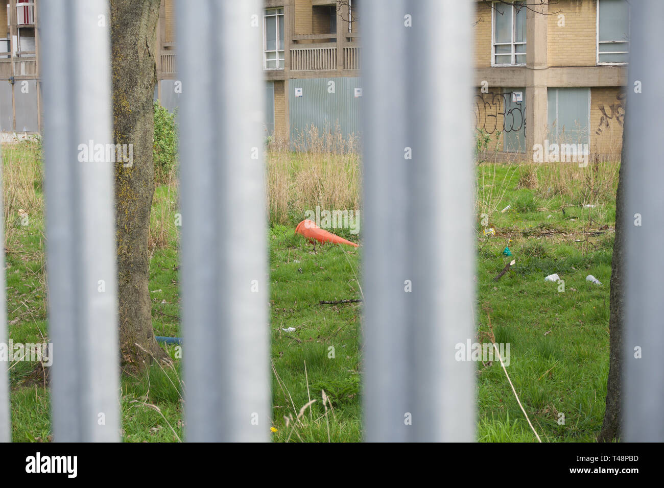 Verlassene Wohnungen im Park Hill, Sheffield Stockfoto