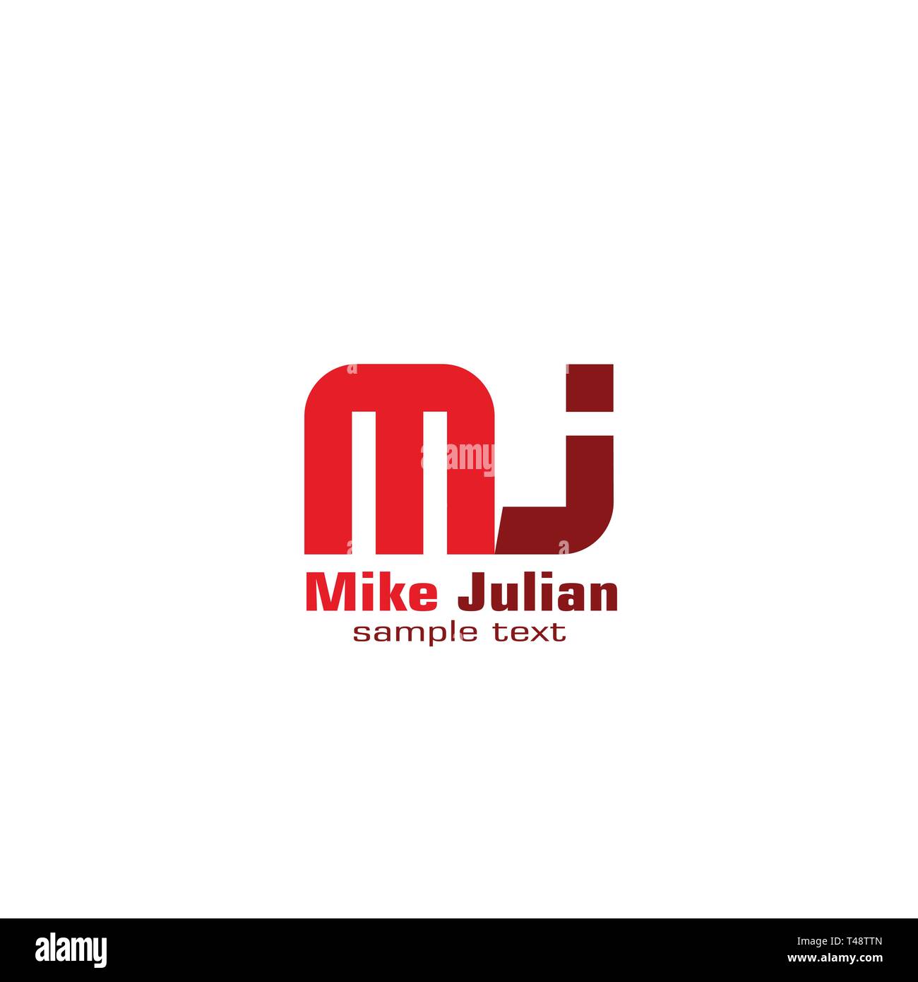 MJ schreiben Logo, Initial mj Grafik logo Schablone, Logo Design, auf weißem Hintergrund. Stock Vektor