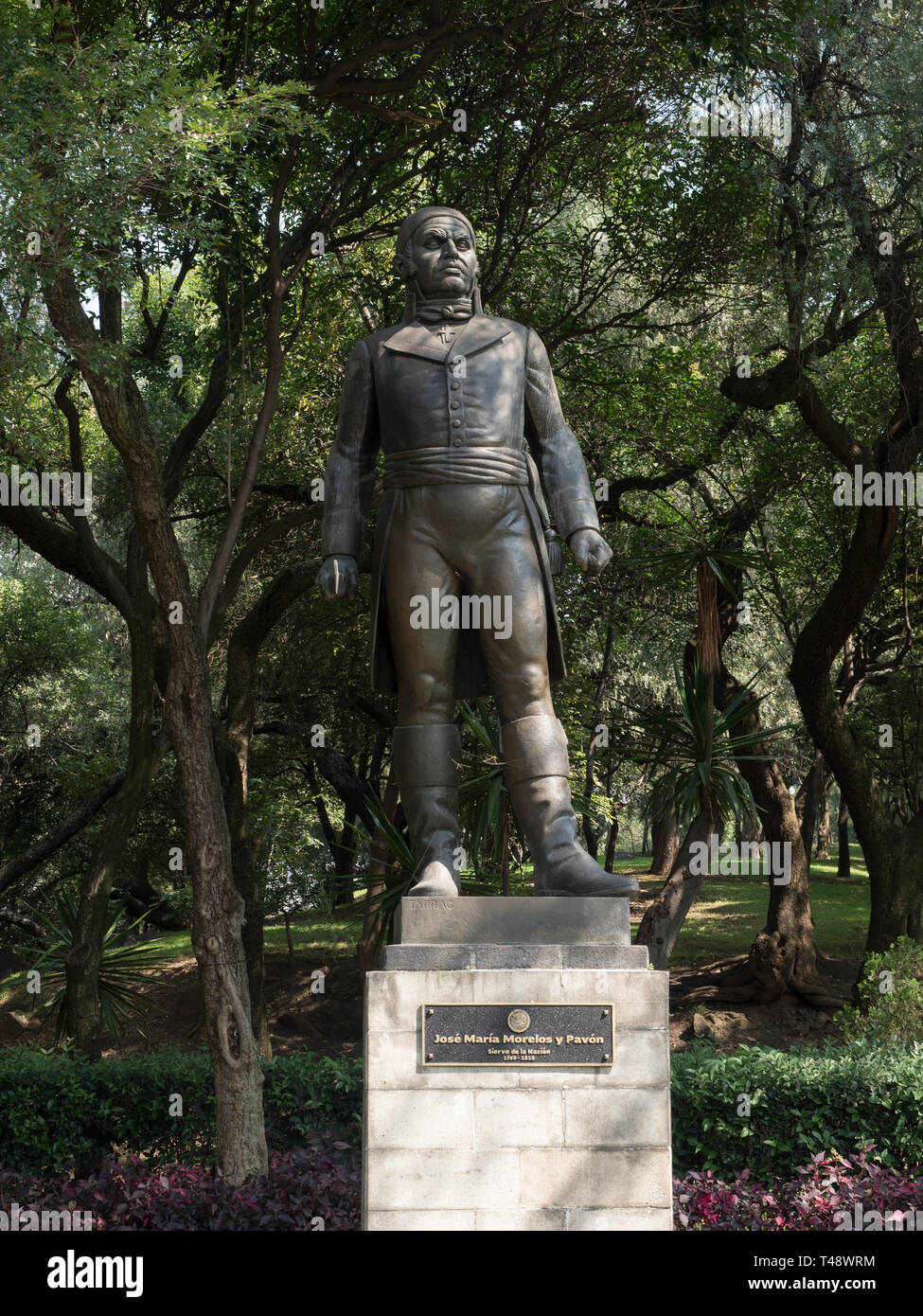Statue von Jose Maria Morelos y Pavon am Chapultepec Park Stockfoto