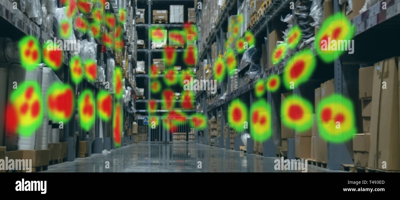 Augmented und Virtual Reality Technologie futuristisches Konzept, Einzelhändler verwenden Augmented virtual reality Technologie verbinden die Daten der Auge trackin zu finden Stockfoto