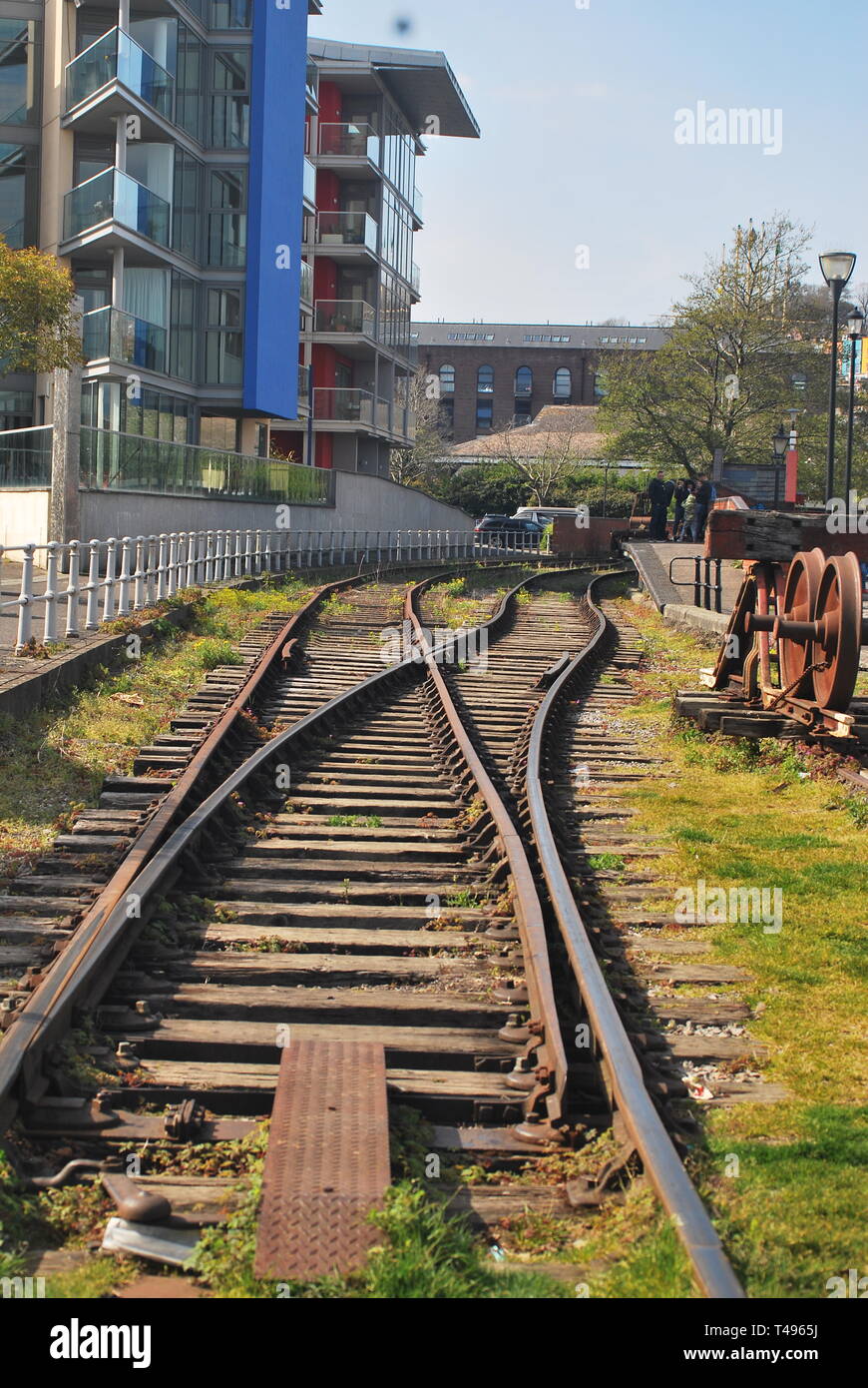 Bristol Hafenbahn im Frühjahr Stockfoto