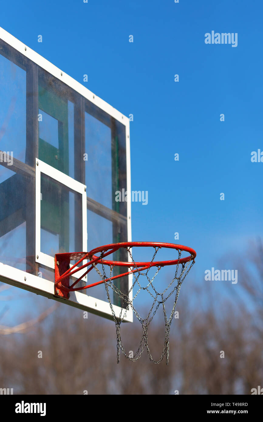 Basketballkorb outdoor Stockfoto
