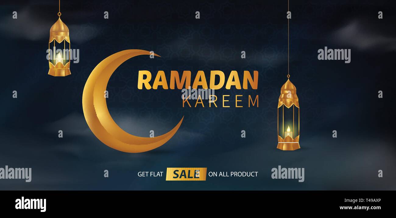 Gerne schöne Ramadan Kareem Vector Hintergrund Abbildung Stock Vektor