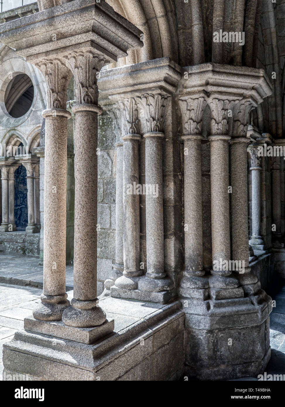 Romanischen Kreuzgang der Kathedrale von Porto, Portugal Stockfoto