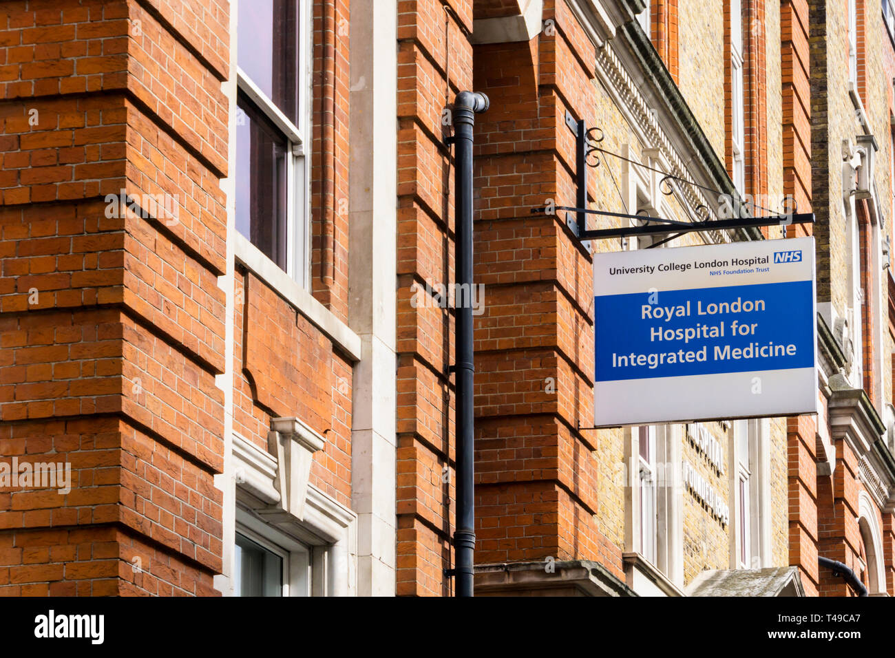 Das Royal London Hospital für Integrierte Medizin war früher die Royal London Homeopathic Hospital. Stockfoto