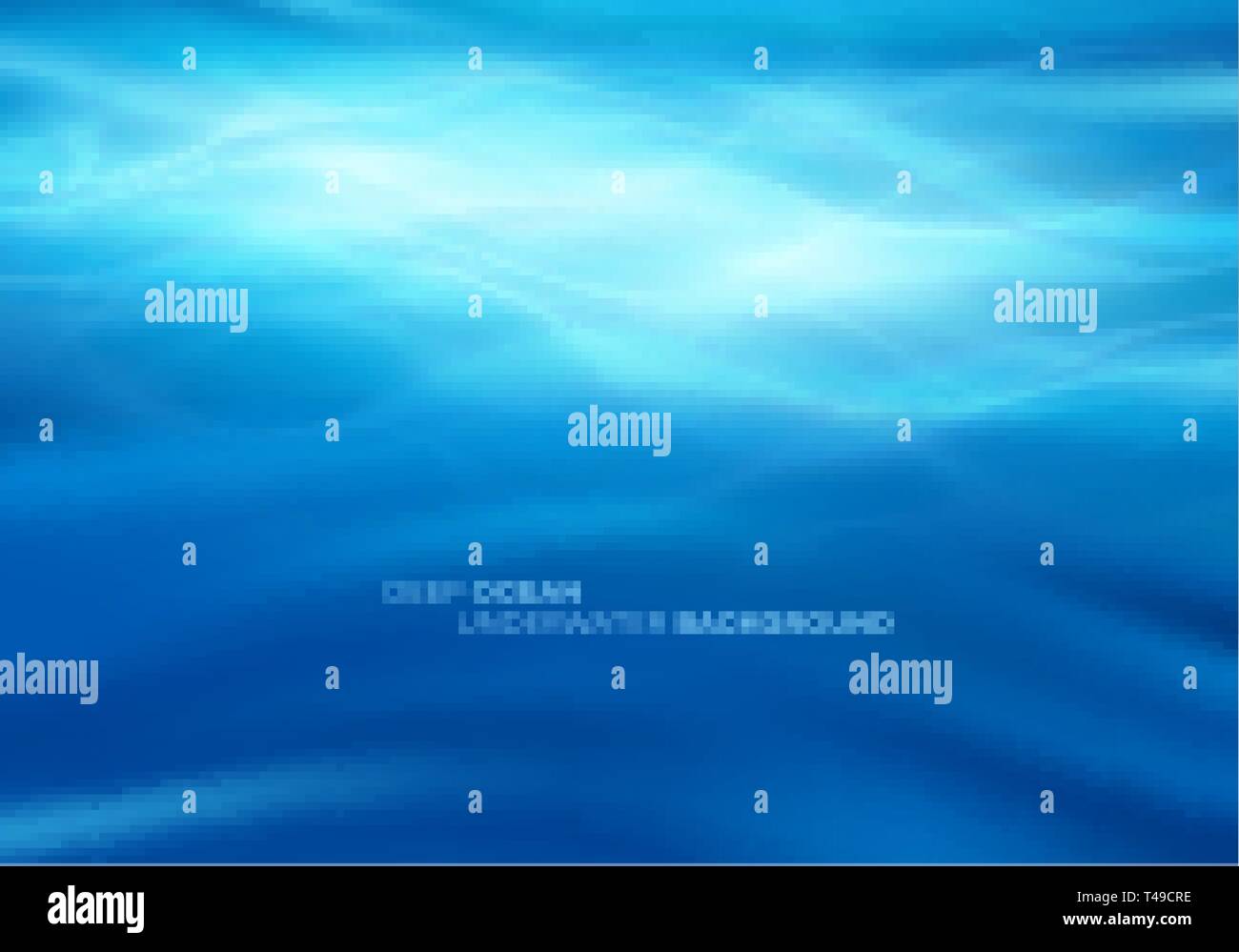 Blauen Tiefen Wasser und Meer abstrakte natürlichen Hintergrund. Vector Illustration Stock Vektor