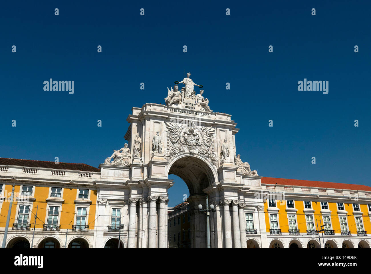 Arco da Rua Augusta Triumphbogen in Lissabon, Portugal, Europa Stockfoto