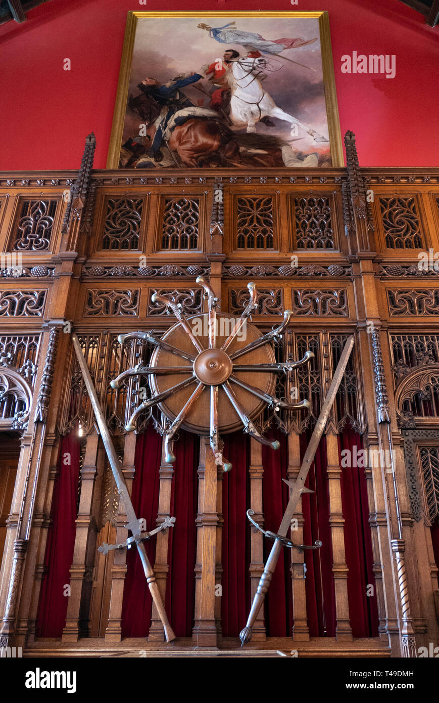 Großer Saal im Schloss von Edinburgh, Edinburgh, Schottland, Großbritannien, Europa Stockfoto