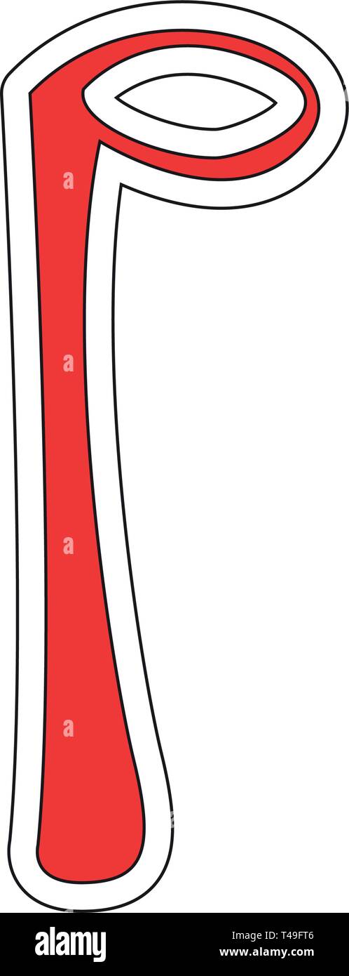 Isolierte comic halbe Note Stock Vektor