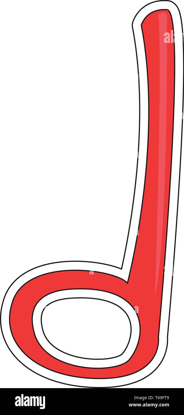 Isolierte comic halbe Note Stock Vektor