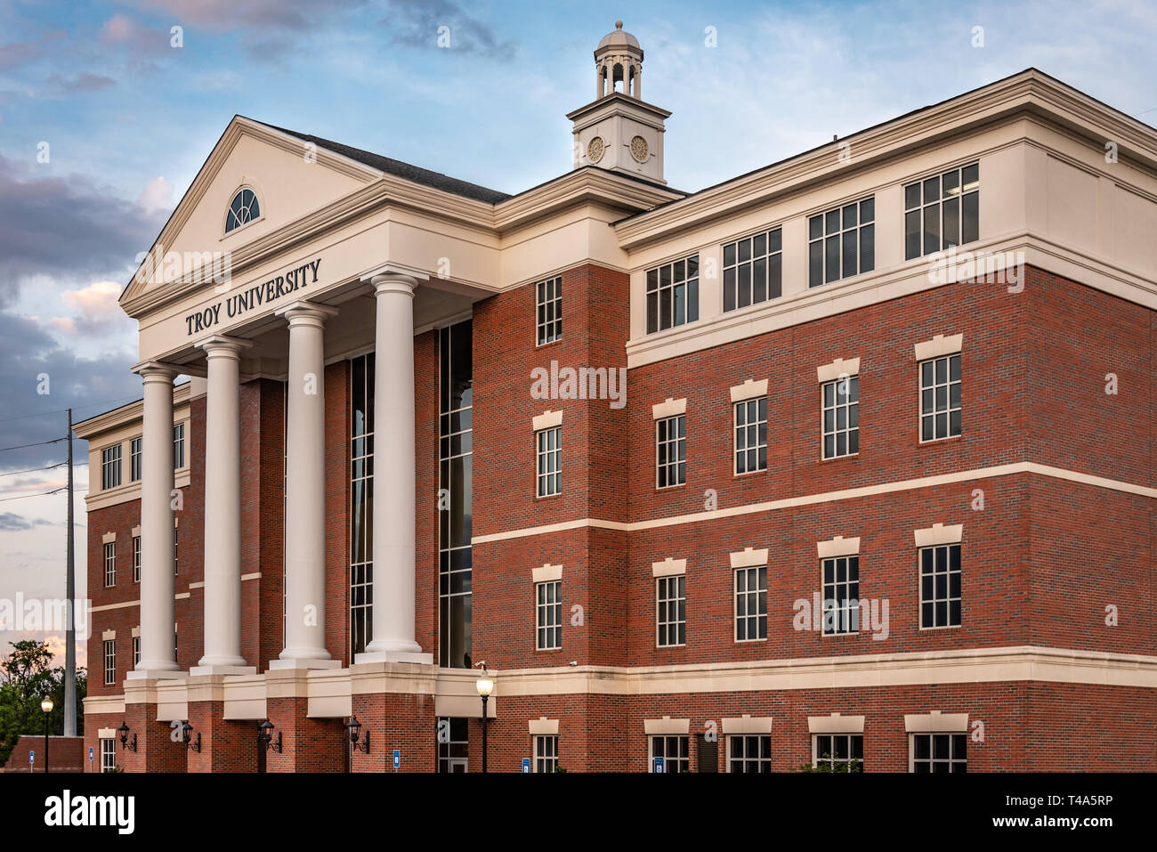 Troy Universität am Chattahoochee River in Phenix City, Alabama. (USA) Stockfoto