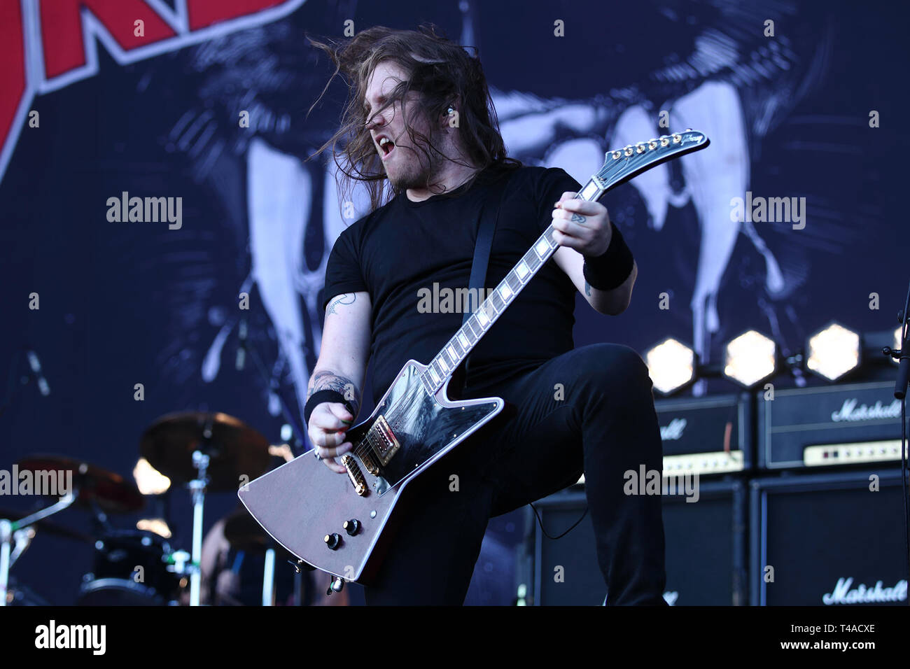 Airbourne am Download Festival in Melbourne, Australien Mit: Harri Harrison Wo: Melbourne, Australien, wenn: 12 Mar 2019 Credit: WENN.com durchführen Stockfoto