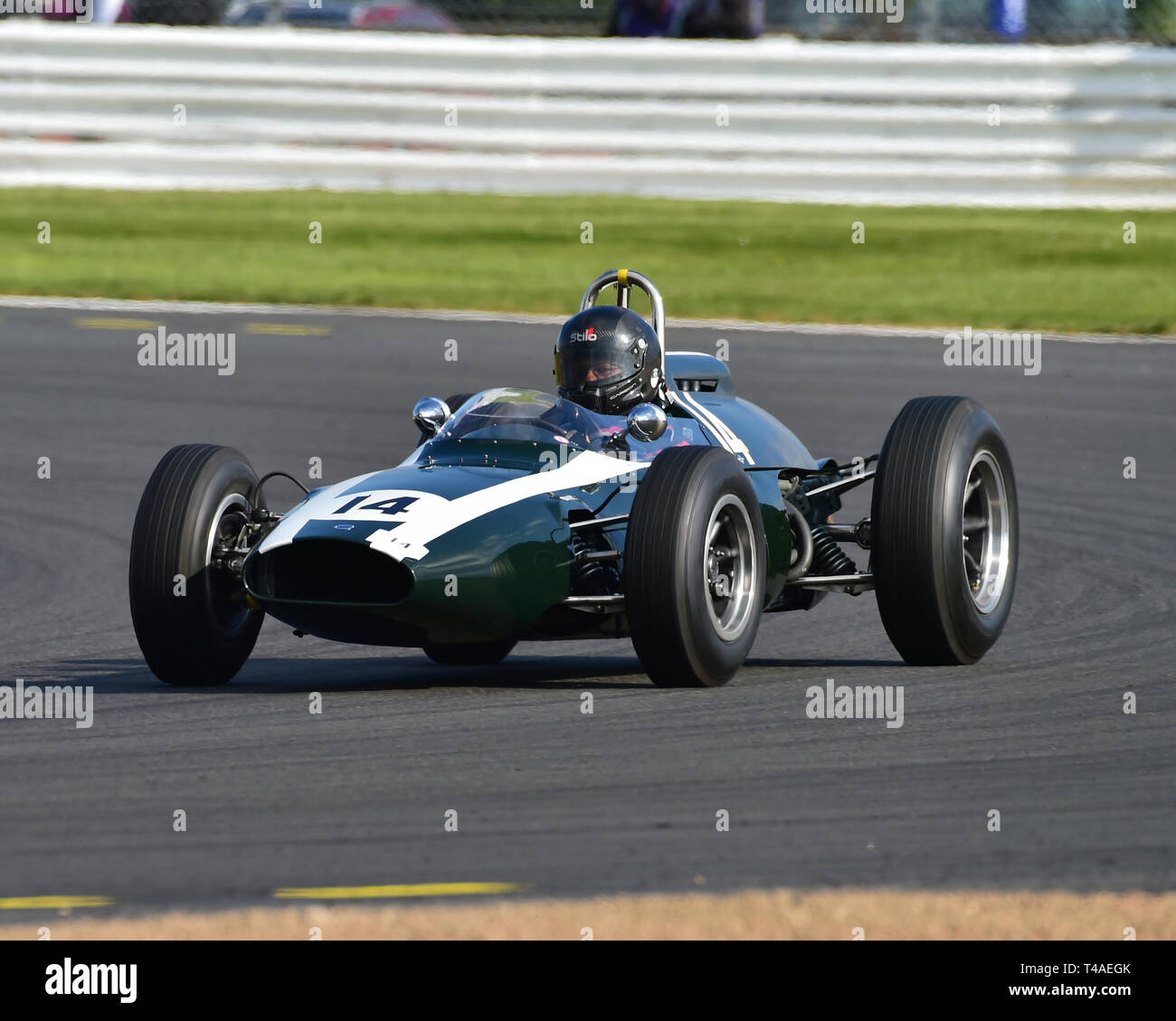 Richard Wilson, Cooper T60, Pre-1966 Grand Prix Autos Racing, Formel Vintage, VSCC, Vintage Sports Car Club, Silverstone, Northamptonshire, England, 1. Stockfoto