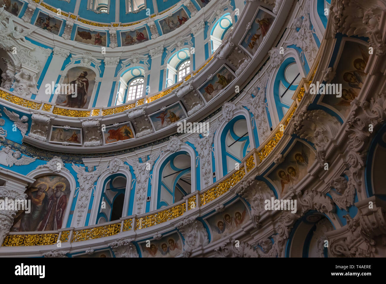 Die Kathedrale der Auferstehung, des neuen Jerusalem, das Kloster als Erholung der Kirche des Heiligen Grabes in Jerusalem und andere Heilige si gebaut Stockfoto