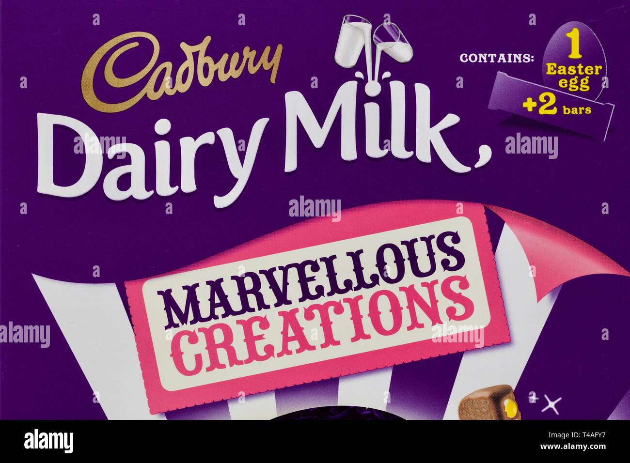 Cadbury Dairy Milk wunderbare Kreationen Easter Egg Verpackung Stockfoto