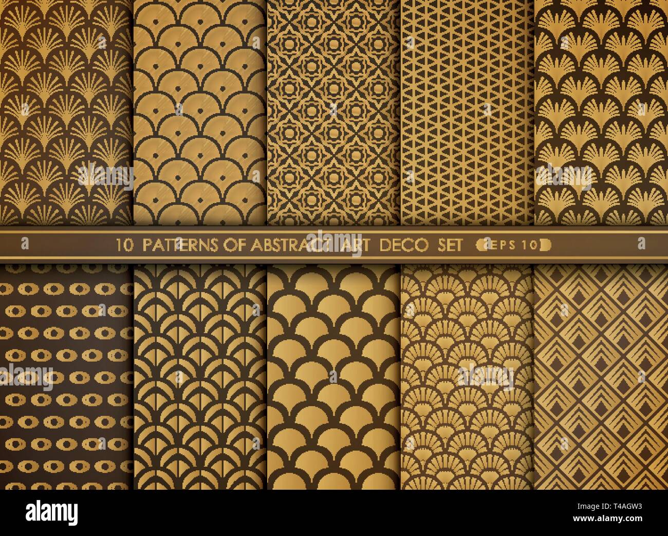 Abstrakte Luxus stil Antik Gold art deco Pattern. Verwenden Sie für Kunstwerke schmücken können, ad, luxuriösen Stil. illustration Vector EPS 10. Stock Vektor