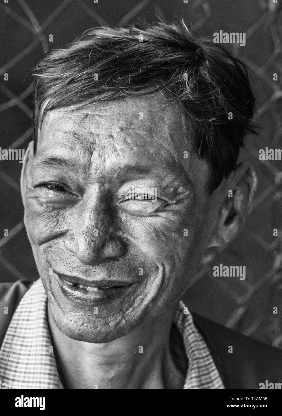 Vietnamesische Fischer portrait Stockfoto
