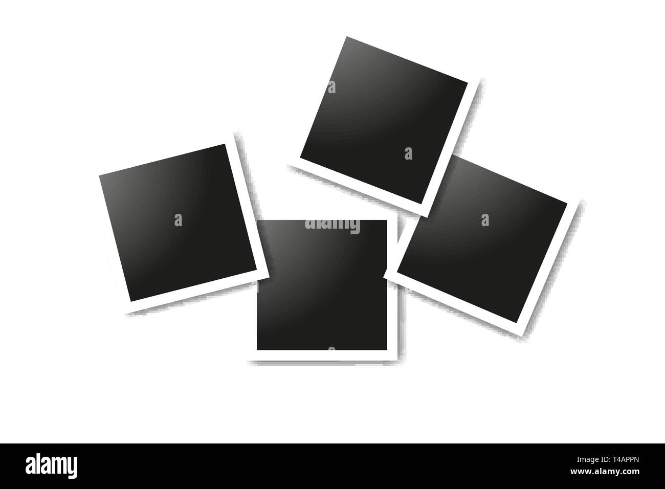 Festlegen von realistischen square Frames, Vektor Bilderrahmen mockup Design. Vektor frames Foto Collage auf weißem Hintergrund. Vector Illustration Stock Vektor