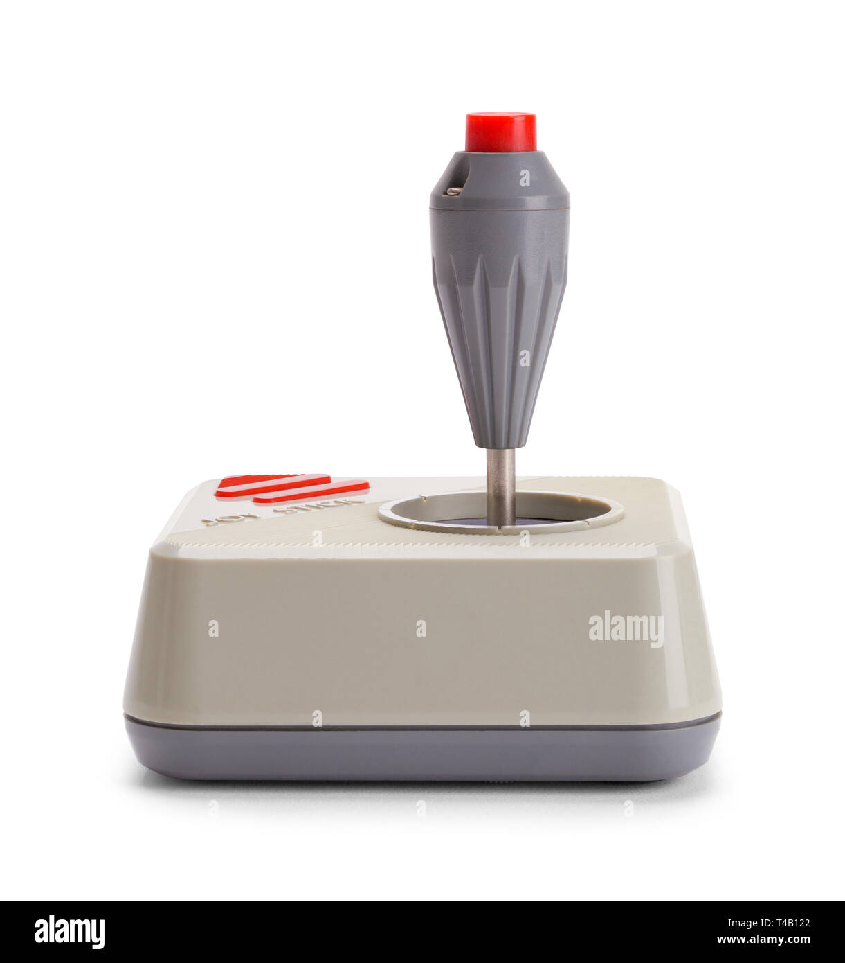 Joy Stick Game Controller isoliert auf weißem Hintergrund. Stockfoto