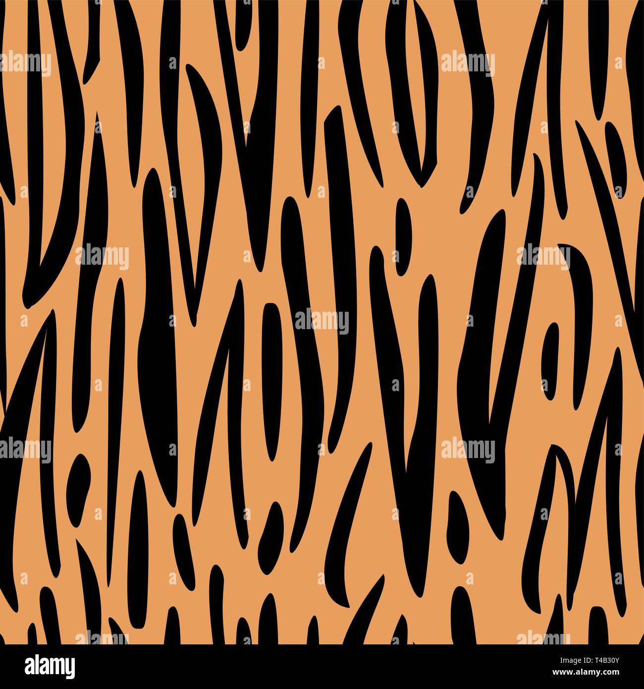 Tiger Drucken nahtlose Muster Räuberischen afrikanischen Stil Stock Vektor