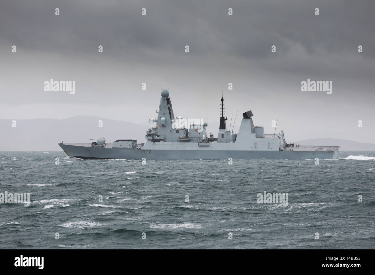 HMS Verteidiger einer von sechs modernen Typ 45 Zerstörer von der Royal Navy betrieben Stockfoto
