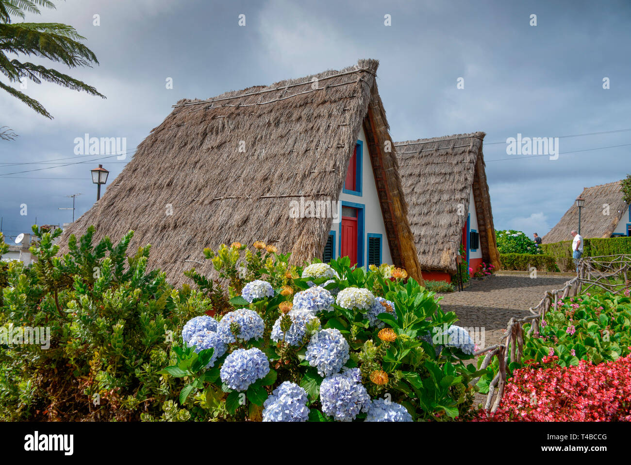 Strohhaus, Santana, Madeira, Portugal Stockfoto