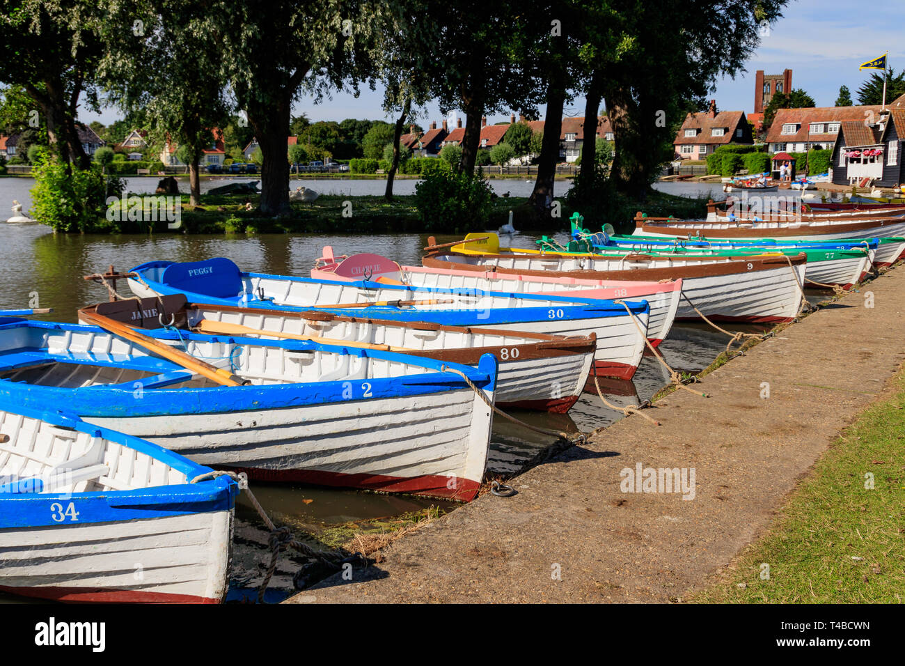 Die Meare, See zum Bootfahren Damme, Leiston Suffolk England Stockfoto