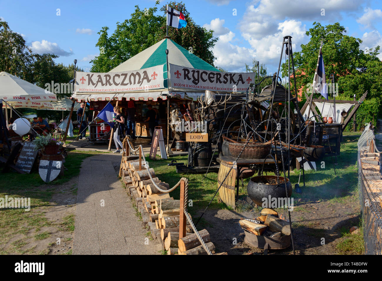 Mittelalterlicher Markt, Malbork, Ostsee-autobahn, Polen Stockfoto