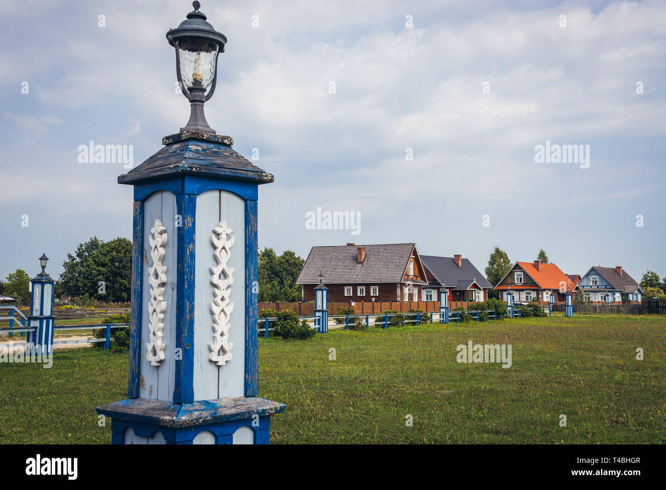 Häuser zur Miete in Bialowieskie Siolo Budy Village Inn in der Woiwodschaft Podlachien in Polen Stockfoto