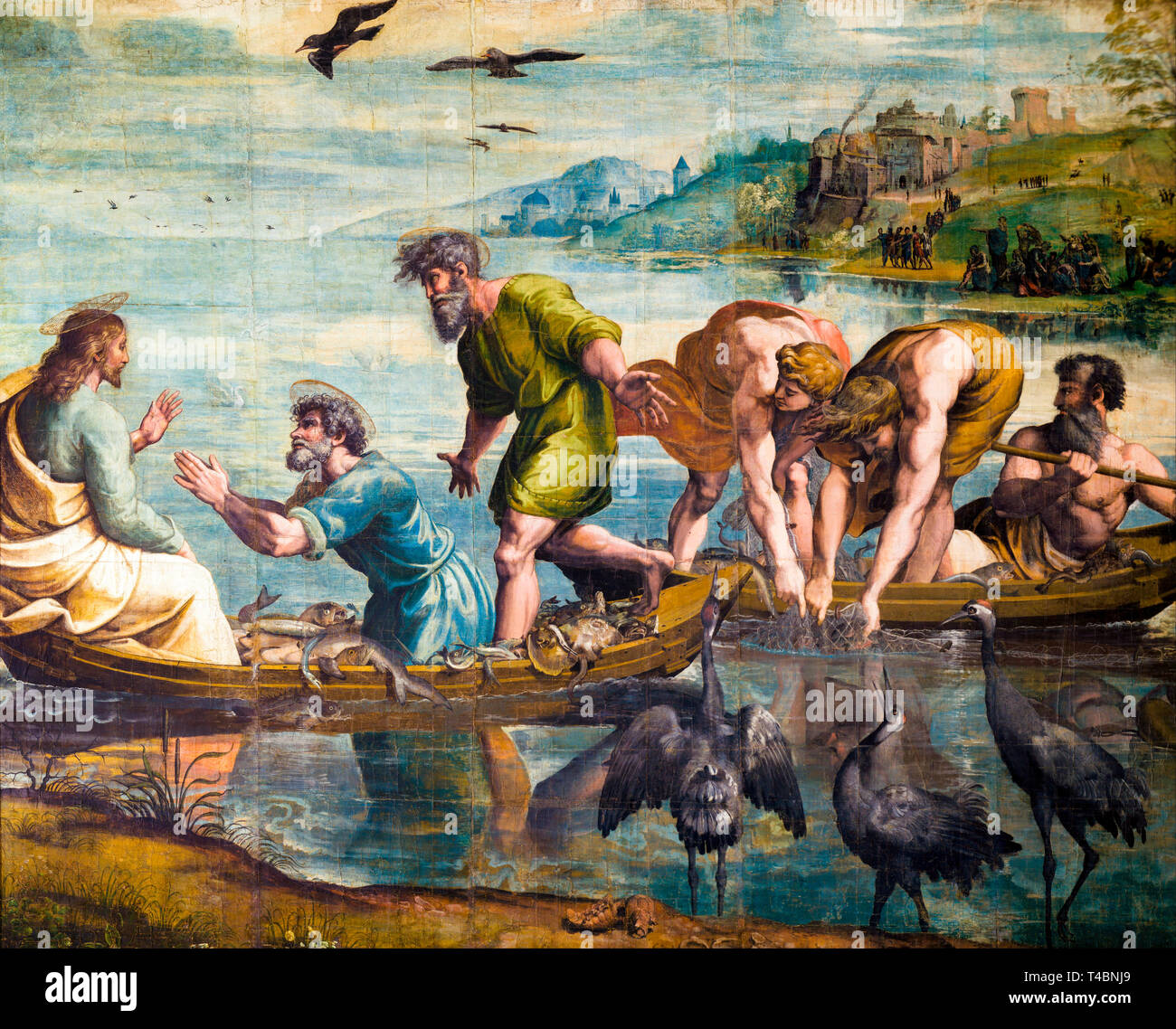 Raphael, der wundersame Fischzug, Malerei, um 1515 Stockfoto