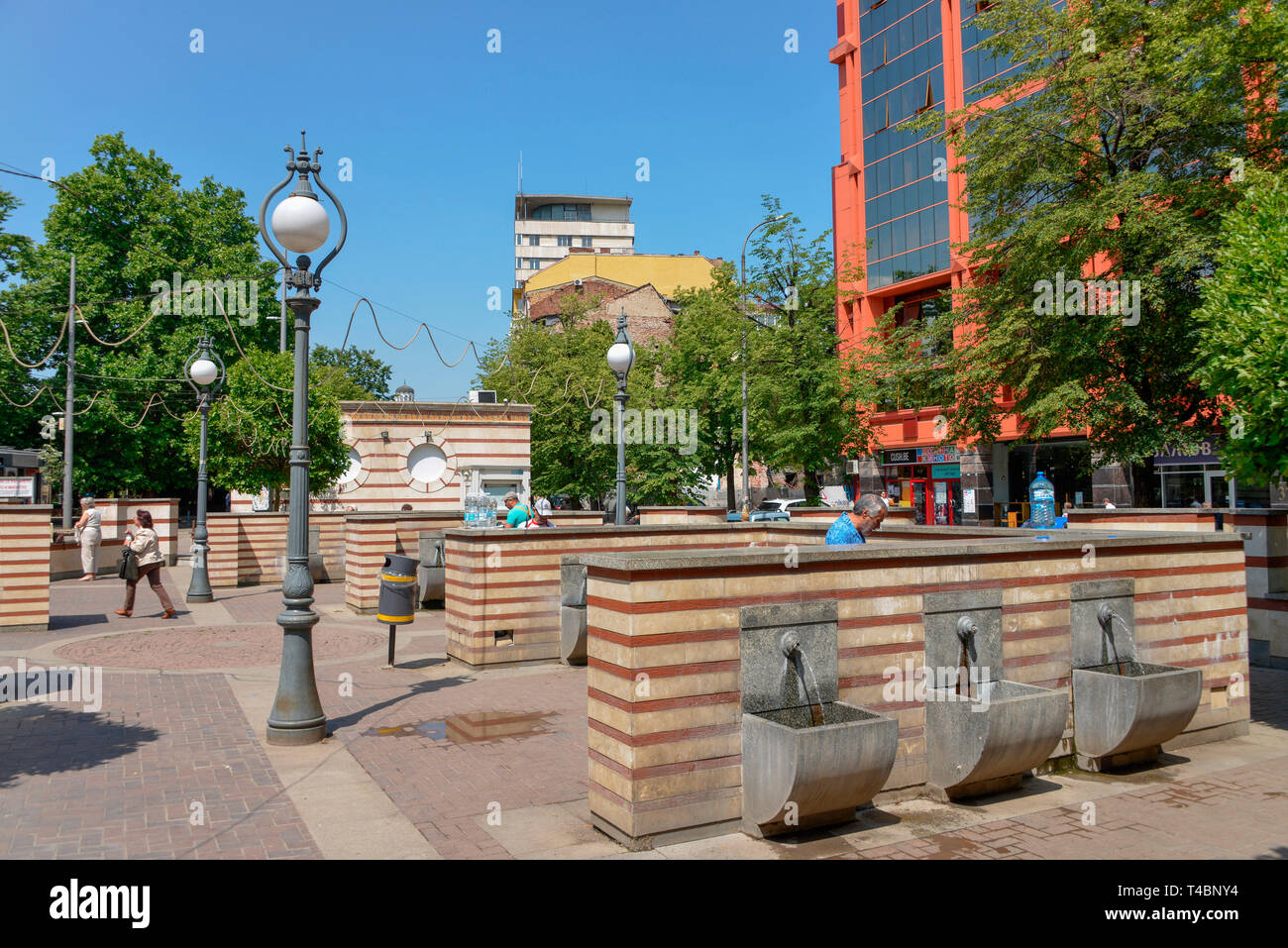 Mineralwasserquelle, Ul. Ekzarh Yosif, Sofia, Bulgarien Stockfoto
