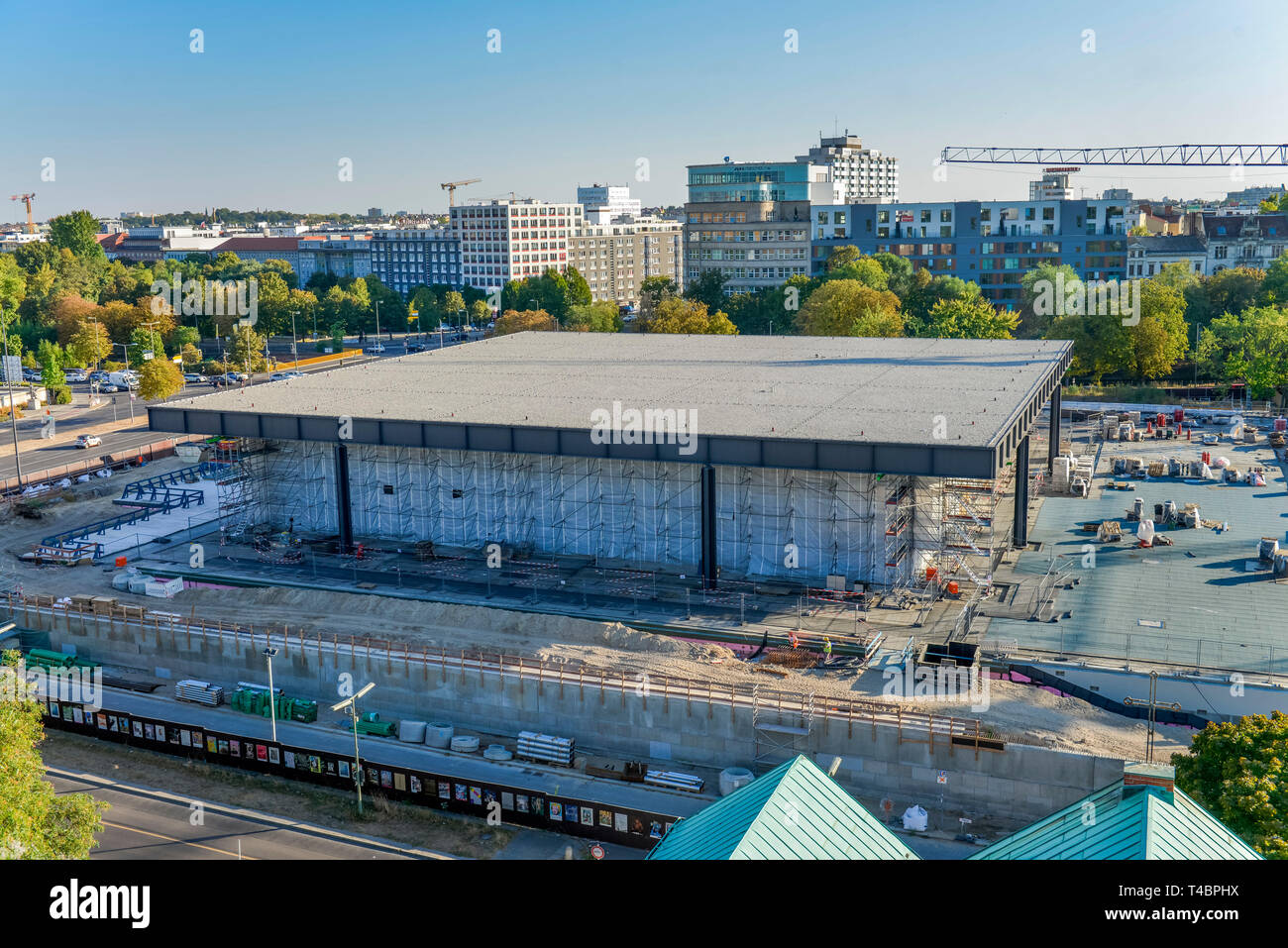 Baustelle, Neue Nationalgalerie, Potsdamer Straße, Mitte, Berlin, Deutschland Stockfoto
